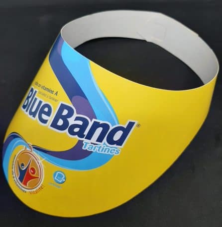 Fabrication de visière carton Blue Band